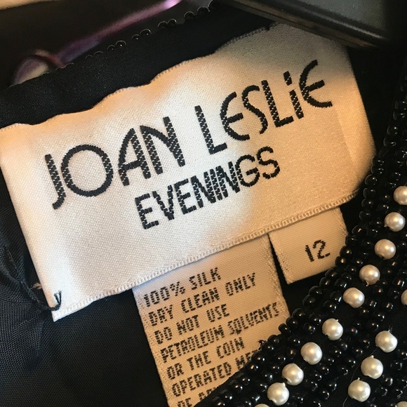 Beaded Sequined Black Floral Cocktail Dress - Picture 4 of 4